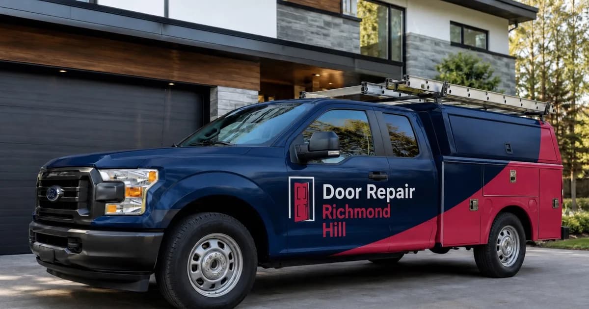 Door repair service vehicle serving Richmond Hill, Ontario