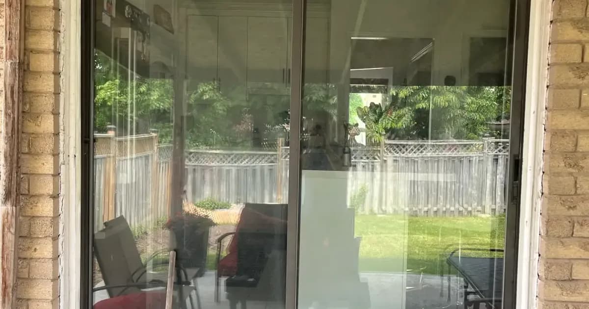 Front door weather sealing on a home in Richmond Hill, Ontario
